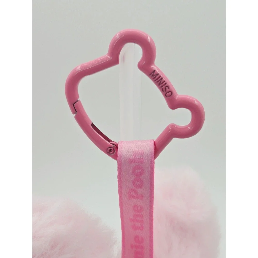 Miniso Disney Winnie the Pooh Pink Bunny Costume Plush Bag Charm Keychain